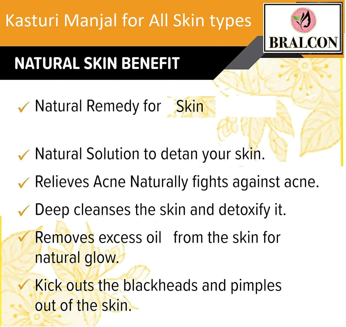 BRALCON Kasturi Haldi Powder -100gm