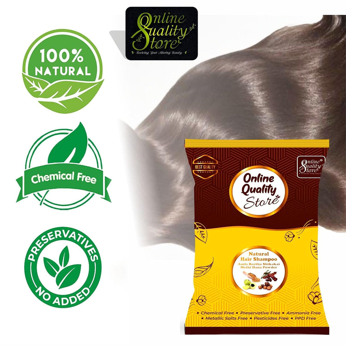 Online Quality Store dry shampoo | Amla Reetha Shikakai Powder Natural Hair Shampoo for Hair (200g Pack,dry)