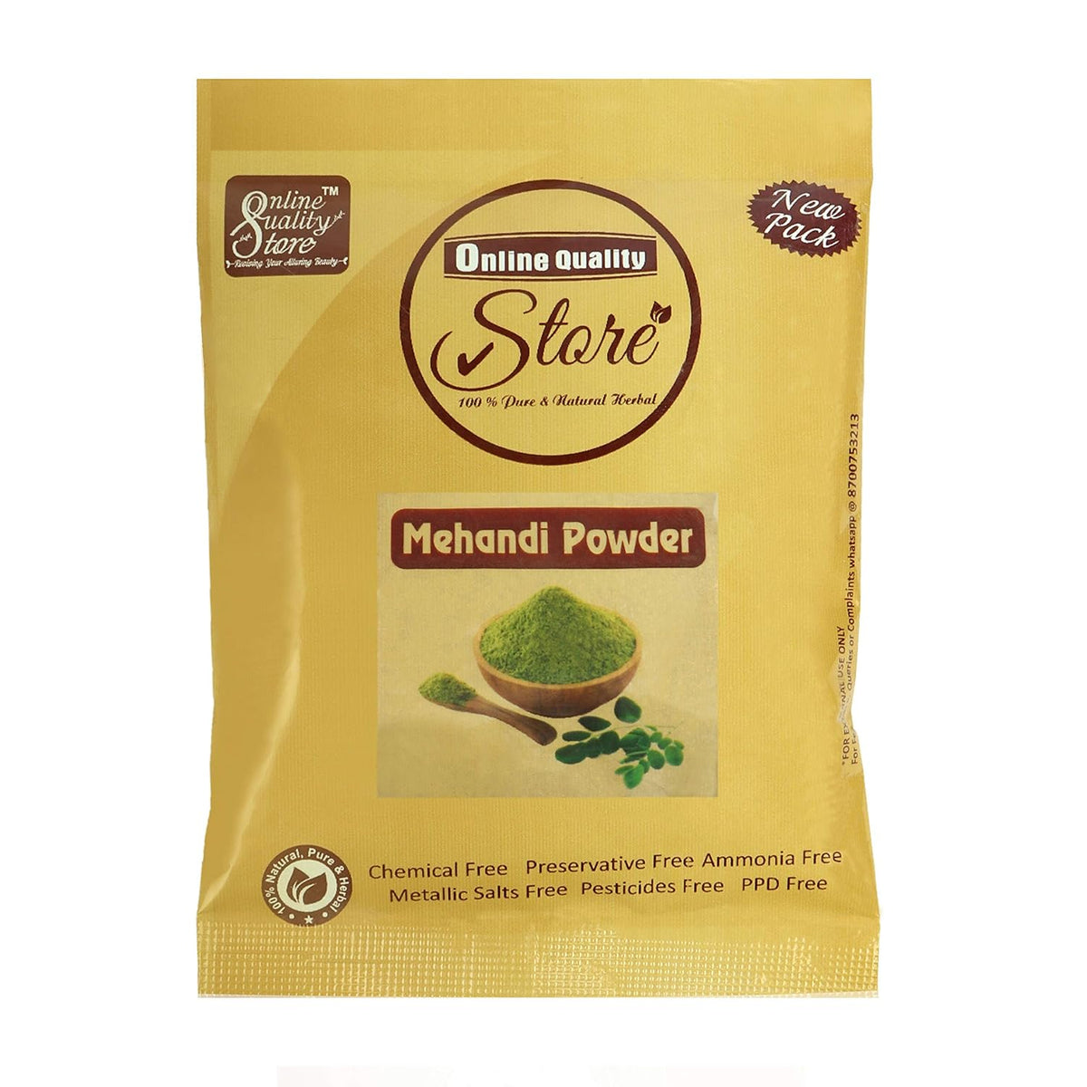 Online Quality Store Indigo Powder For Black Hair + Mehendi Powder |Natural Indigo (Indigofera Tinctoria) Powder for hair black |Natural Black Dye |Indigo Powder Organic |Natural dye |heena powered for hair |heena mehandi for hair,100g