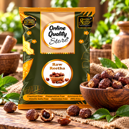 Online Quality Store Raw Reetha For Hair Natural (Ritha) Dried Form, 900g