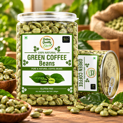 Online Quality Store Green Coffee Beans - 300g | Pure & Natural Coffee Beans for Weight Loss Management