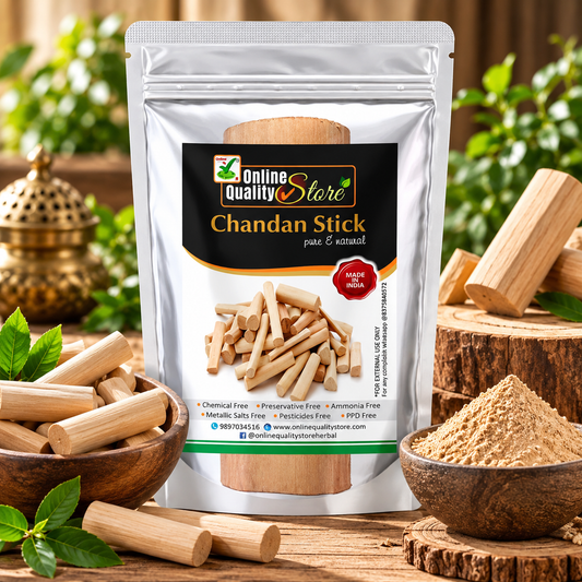 Online Quality Store Chandan Wood 1 pcs Lab Tested Isi Seal Sandalwood Scented Processed Chandan Sticks 30-35Grams