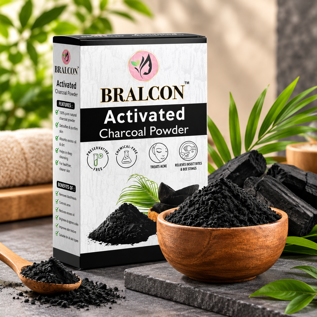 BRALCON Activated Charcoal Powder-100g
