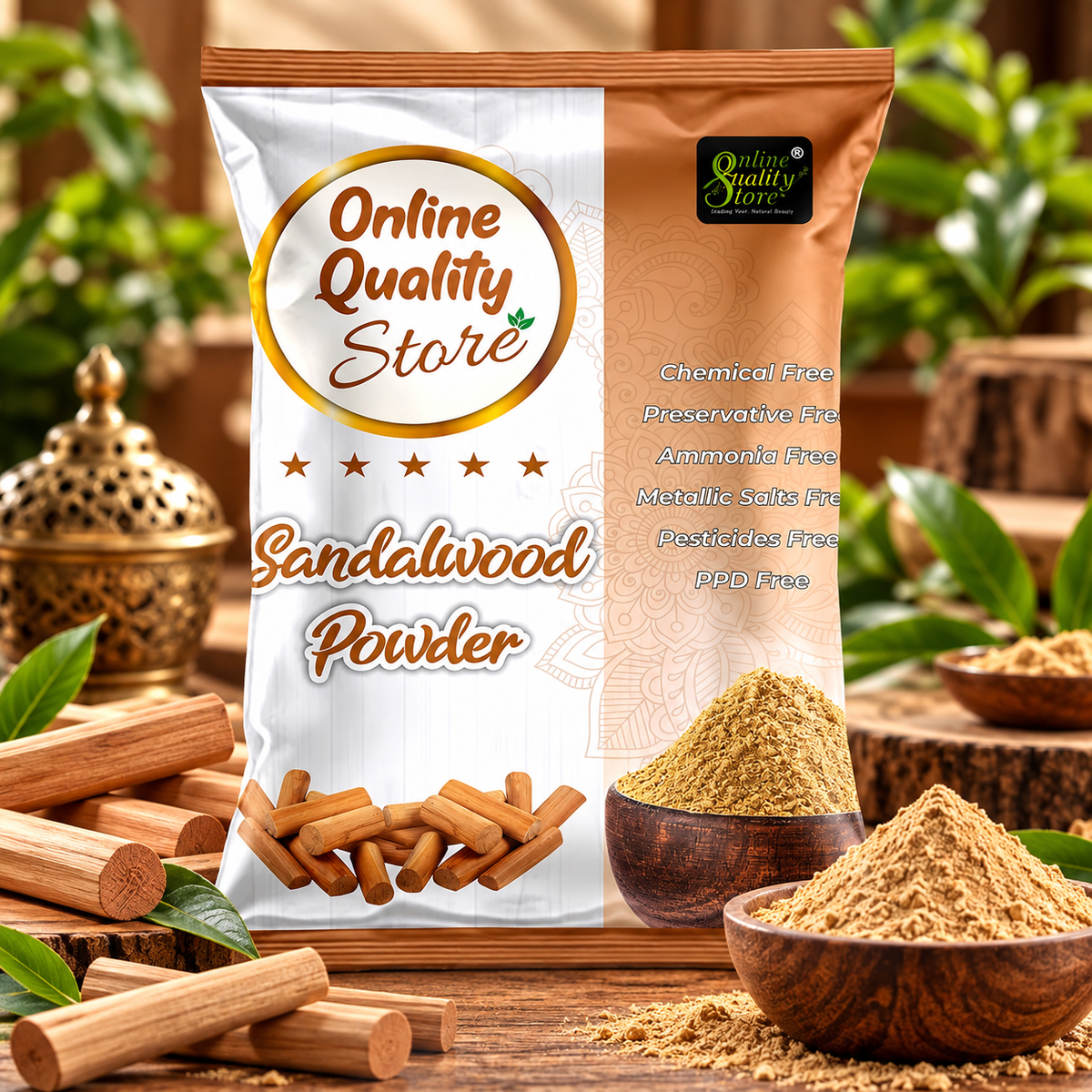 Online Quality Store Herbal Chandan Powder Combo for Hair and Face