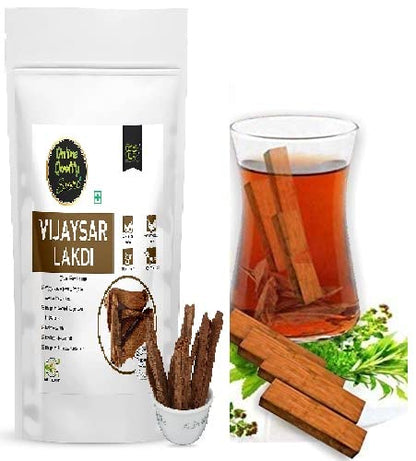 Online Quality Store Vijaysar Lakdi- 400g|Vijaysar Bark/Chaal|Indian Kino|Pterocarpus Marsupium Bark
