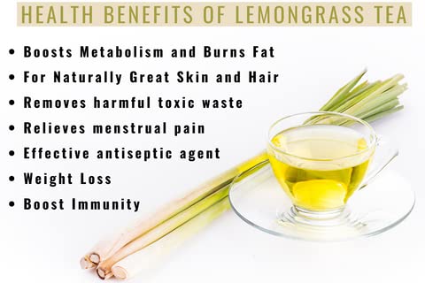 Online Quality Store Organic Lemongrass Herbal Tea - 100g | Lemongrass Tea Leaves |Herbal Green Tea