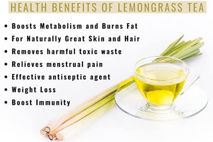 Online Quality Store Organic Lemongrass Herbal Tea - 100g | Lemongrass Tea Leaves