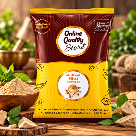 Online Quality Store Organic Multani Mitti Powder |Healing Clay |Bentonite Clay |Fullers Earth/Calcium Bentonite Clay |For Face Pack And Hair Pack |multani mitti powder organic |multani mitti powder organic best,300g