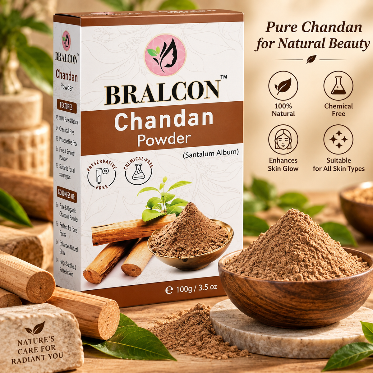 BRALCON Organic Chandan Powder- 100g