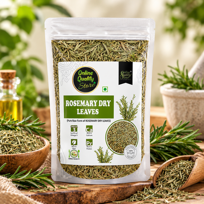 Online Quality Store Rosemary Dry Leaves - 100g |Rosemary Dried Leaf/Rosemary For Foods & Hair/Rosemary Herb Tea | Organic | Natural