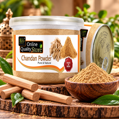 Online Quality Store Chandan Powder Pure & Natural |sandalwood powder |Santalum Album |face pack for glowing skin |chandan powder original |sandalwood powder for face,puja,skin,(75g, Pack of 1)