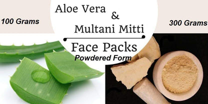 100 % Pure Herbal Multani Mitti (powder form) - 300gms and aloe vera powder-100gms