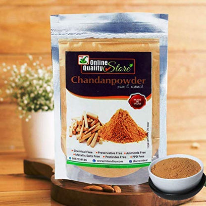 Online Quality Store Sandalwood Powder Pure Organic, for Skin Whitening (200 gm)