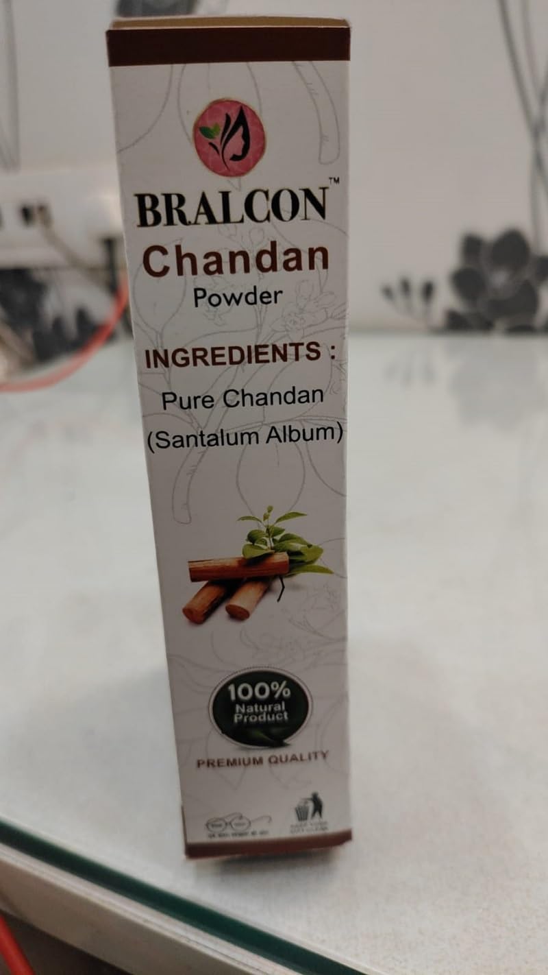 BRALCON Organic Kasturi Haldi, Chandan Powder Combo- 200g(100g x 2 Pack)
