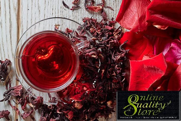 Online Quality Store Organic Rose Flower Tea - 100g | Pure Persian Rose Petals | Caffeine Free Herbal Tea | Use for Iced Tea, Cocktails | Cures Sore throat |Rose Tea |Dried Leaves Rose Herbal Tea