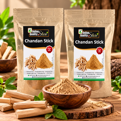 Online Quality Store Chandan Wood Original 2 pcs Lab Tested Isi Seal Original Sandalwood Scented Processed Chandan Sticks 30-35Grams (2)