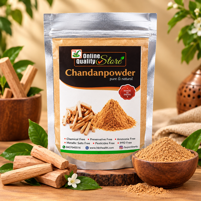 Online Quality Store Sandalwood Powder Pure Organic, for Skin Whitening (200 gm)