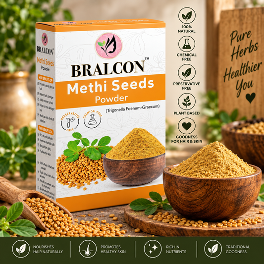BRALCON Organic Methi Seeds Powder - 100g