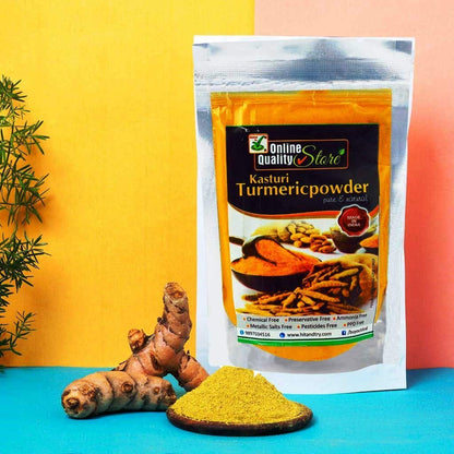 Online Quality Store Organic Kasturi Turmeric Powder for Face Pack (300 gm)