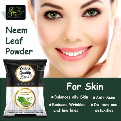 Online Quality Store neem powder for face pack |neem powder |neem powder for face pack organic |pure neem powder |pure organic neem powder for face,body,skin,hair,plants |azadirachta indica,100g