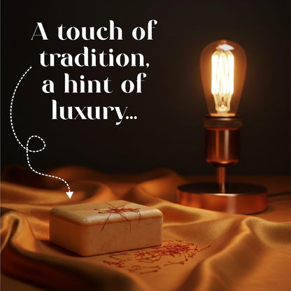 Sandalwood and Saffron Natural Luxury Soap, 100g Bars, Pack of 4, 100% Natural Ingredients