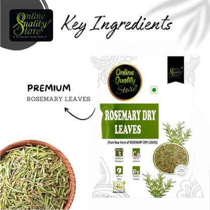 Online Quality Store Rosemary Dry Leaves - 100g |Rosemary Dried Leaf/Rosemary For Foods & Hair/Rosemary Herb Tea | Organic | Natural