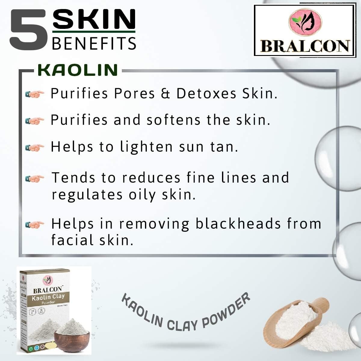 BRALCON Kaolin Clay Powder - 100g