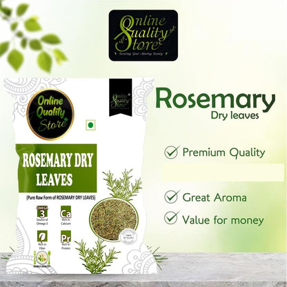 Online Quality Store Rosemary Dry Leaves - 100g |Rosemary Dried Leaf/Rosemary For Foods & Hair/Rosemary Herb Tea | Organic | Natural