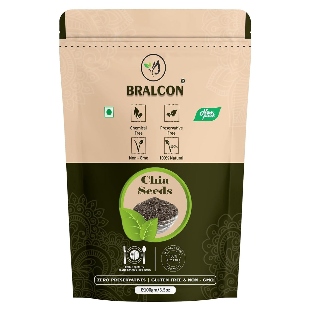 BRALCON Raw Organic Seeds Combo Pack - 400g