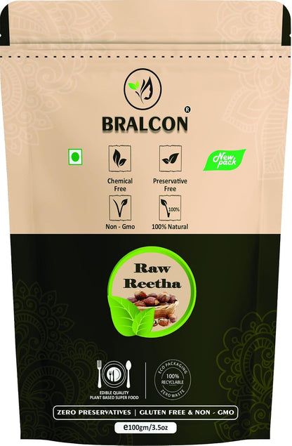 BRALCON Organic Raw Reetha, Amla, Shikakai, bhringraj, Hibiscus Combo- 500g(100g x 5 Pack)