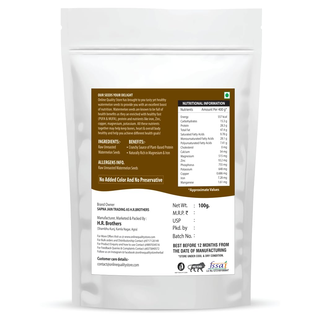 Online Quality Store Organic Combo of Chia, Watermelon, Pumpkin,Sunflower,Flax Seeds-500gm(100gm x 5)