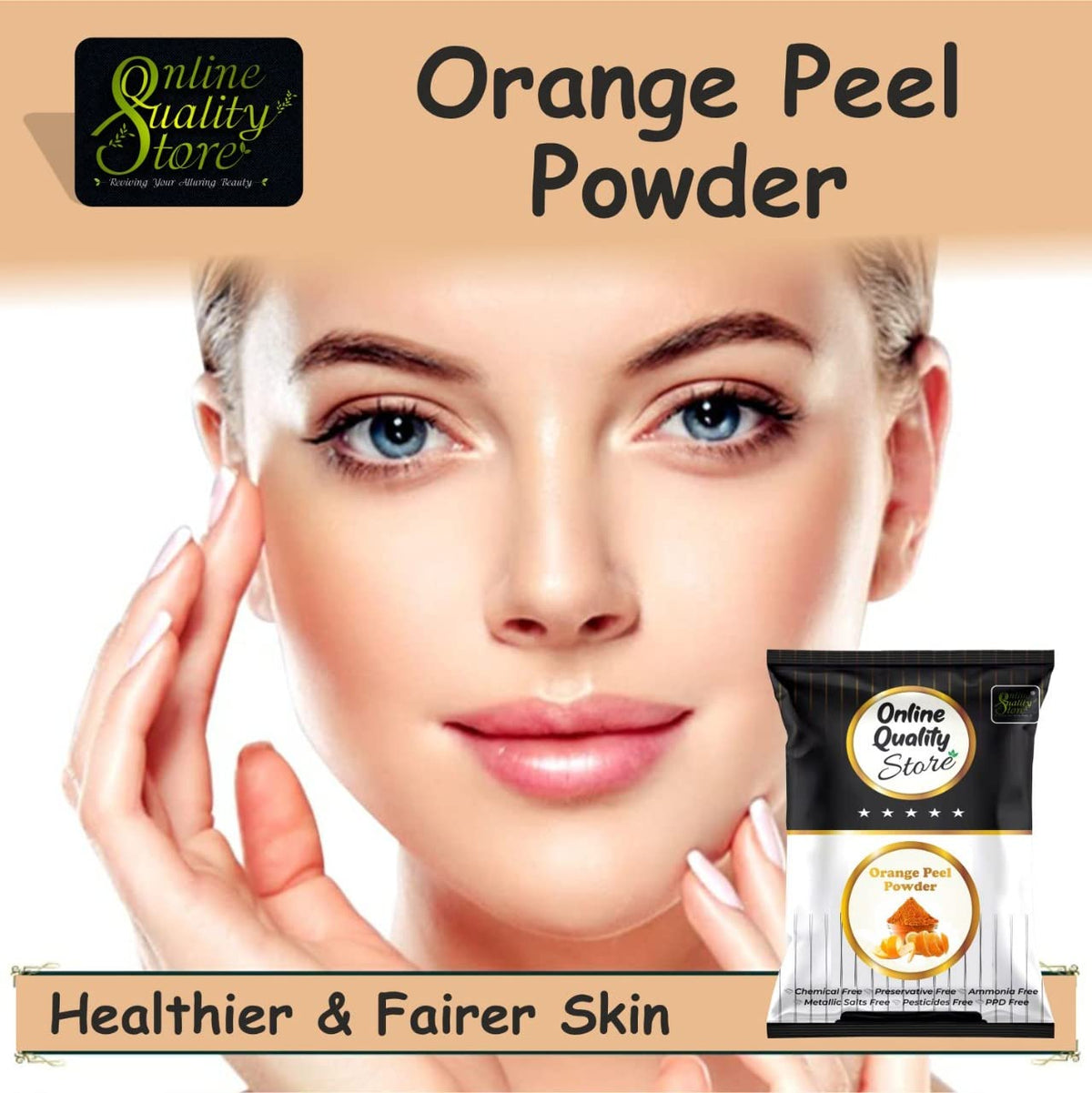 Online Quality Store Orange Peel Herbal Powder Combo for Hair and Face