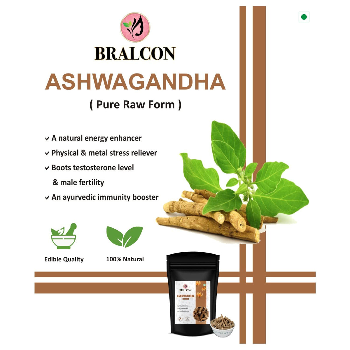 BRALCON Ashwagandha Root - 100g