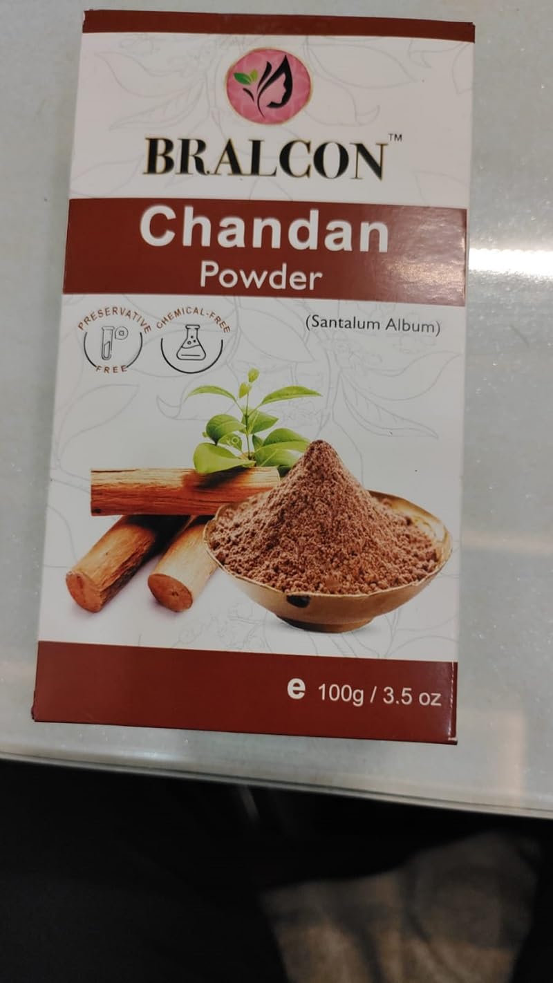 BRALCON Organic Kasturi Haldi, Chandan Powder Combo- 200g(100g x 2 Pack)