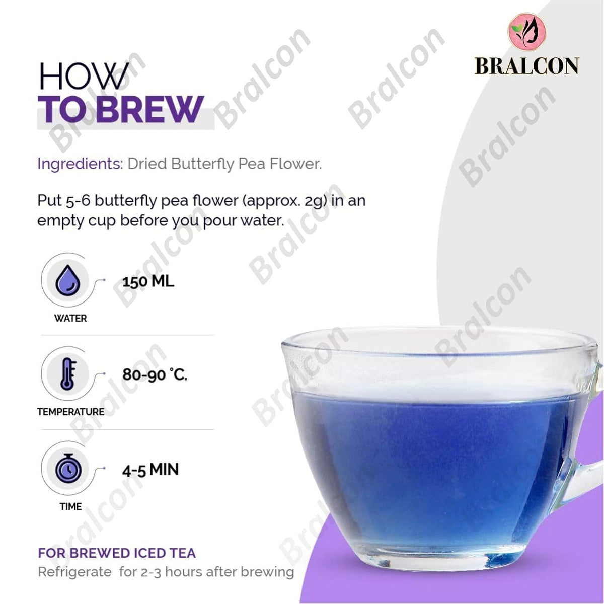 "BRALCON Butterfly Pea Flower Tea- 50g   "