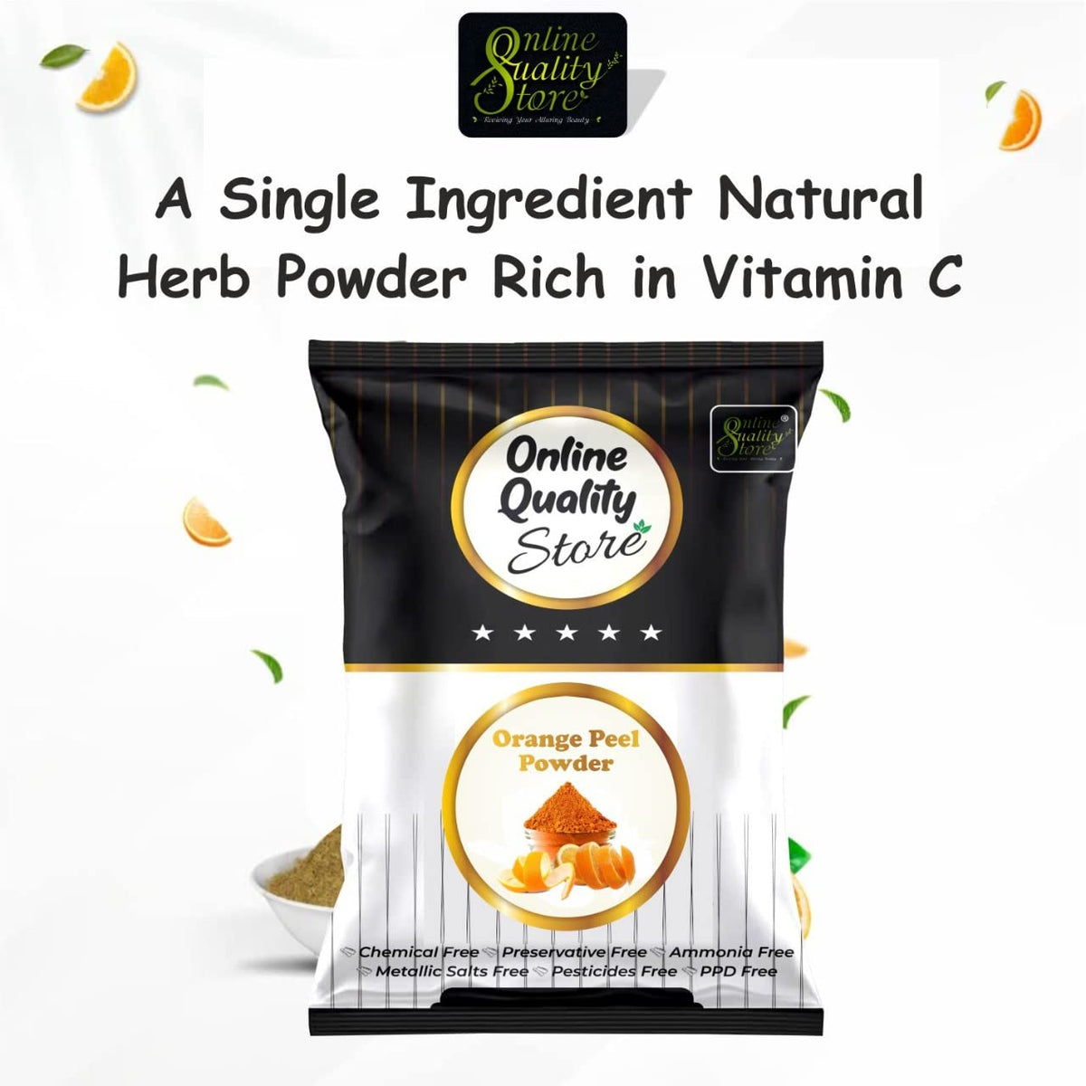 Online Quality Store Orange Peel Herbal Powder Combo for Hair and Face