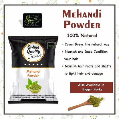 Online Quality Store Reetha (100g) + Amla (100g) + Shikakai (100g) + Bhringraj (100g) + Hibiscus (100g) + Mehandi (100g) + FREE Indigo (100g) Powder For Hairs, 700g
