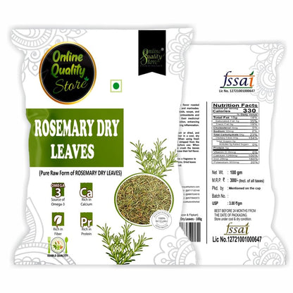 Online Quality Store Rosemary Dry Leaves - 100g |Rosemary Dried Leaf/Rosemary For Foods & Hair/Rosemary Herb Tea | Organic | Natural