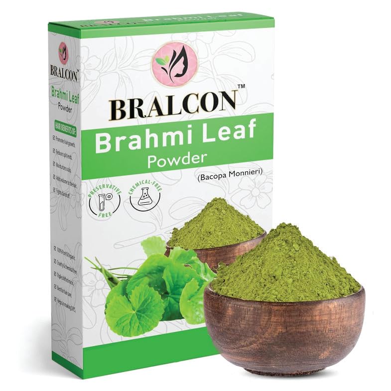 BRALCON Organic Amla Powder, Reetha Powder, Shikakai Powder, Bhringraj Powder, Hibiscus Powder, Henna Powder, Indigo Powder Combo-700g(100g x 7 Pack)