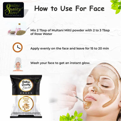 Online Quality Store herbal powder combo for hair and face (Multani mitti powder)