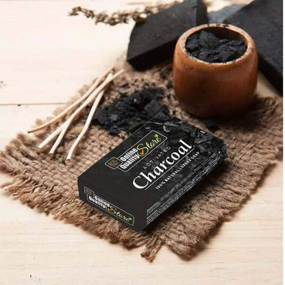 Online Quality Store Activated charcoal soap(100 grams each, Black, Pack of 4)