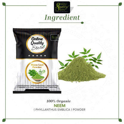 Online Quality Store neem powder for face pack |neem powder |neem powder for face pack organic |pure neem powder |pure organic neem powder for face,body,skin,hair,plants |azadirachta indica,100g