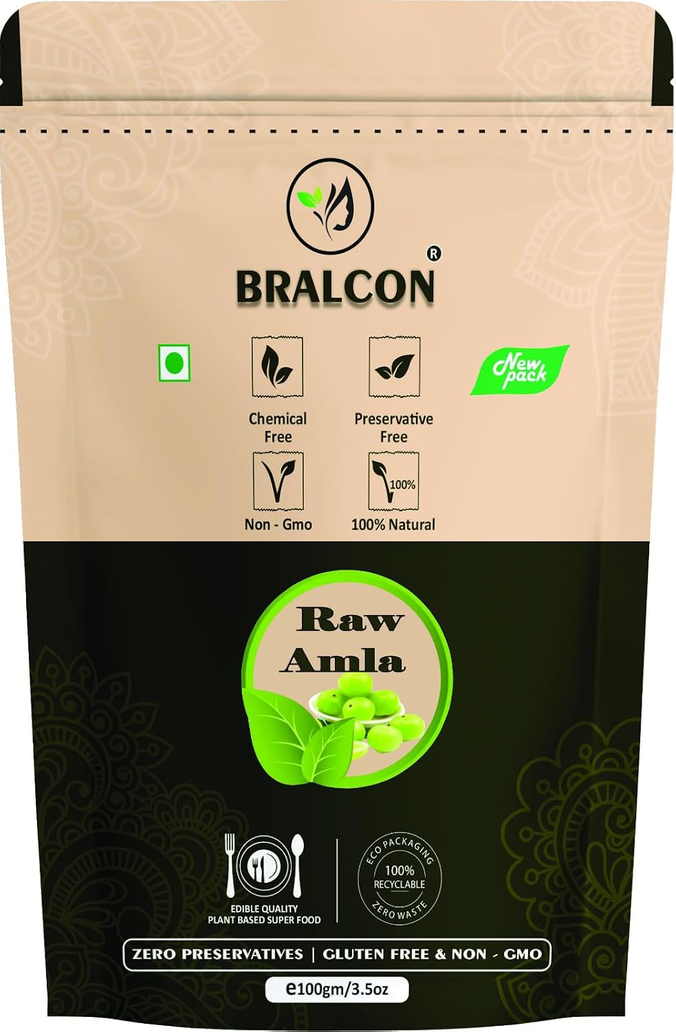 BRALCON Organic Raw Reetha, Amla, Shikakai, bhringraj, Hibiscus Combo- 500g(100g x 5 Pack)