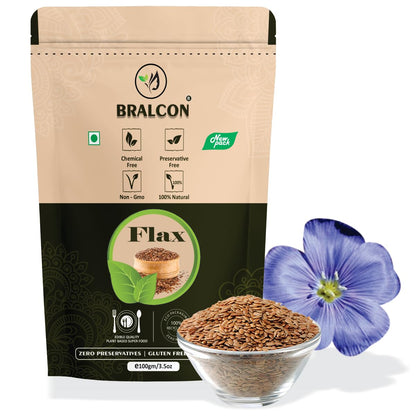 BRALCON Raw Organic Flax Seeds -100g