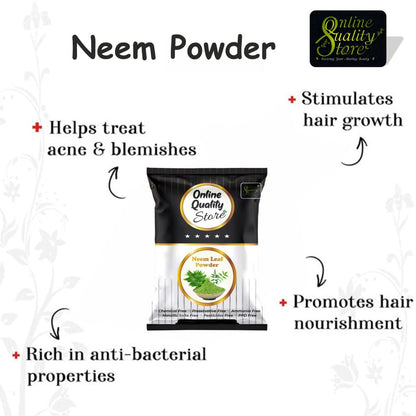 Online Quality Store neem powder for face pack |neem powder |neem powder for face pack organic |pure neem powder |pure organic neem powder for face,body,skin,hair,plants |azadirachta indica,100g