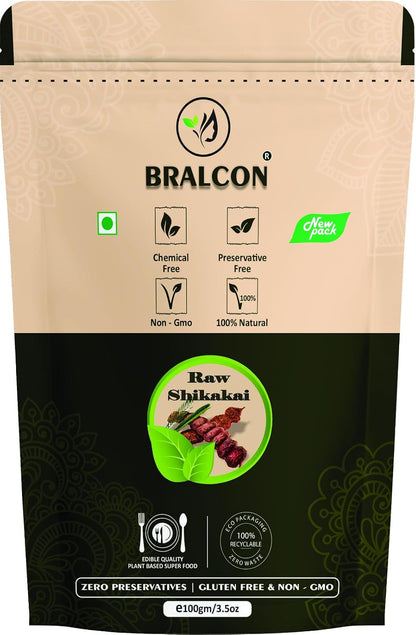 BRALCON Organic Raw Reetha, Amla, Shikakai, bhringraj, Hibiscus Combo- 500g(100g x 5 Pack)
