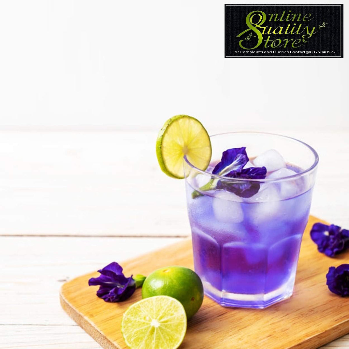 Online Quality Store Organic Butterfly Pea Flower Tea-100g | 100 % Natural Herbal Tea | Blue Pea Tea