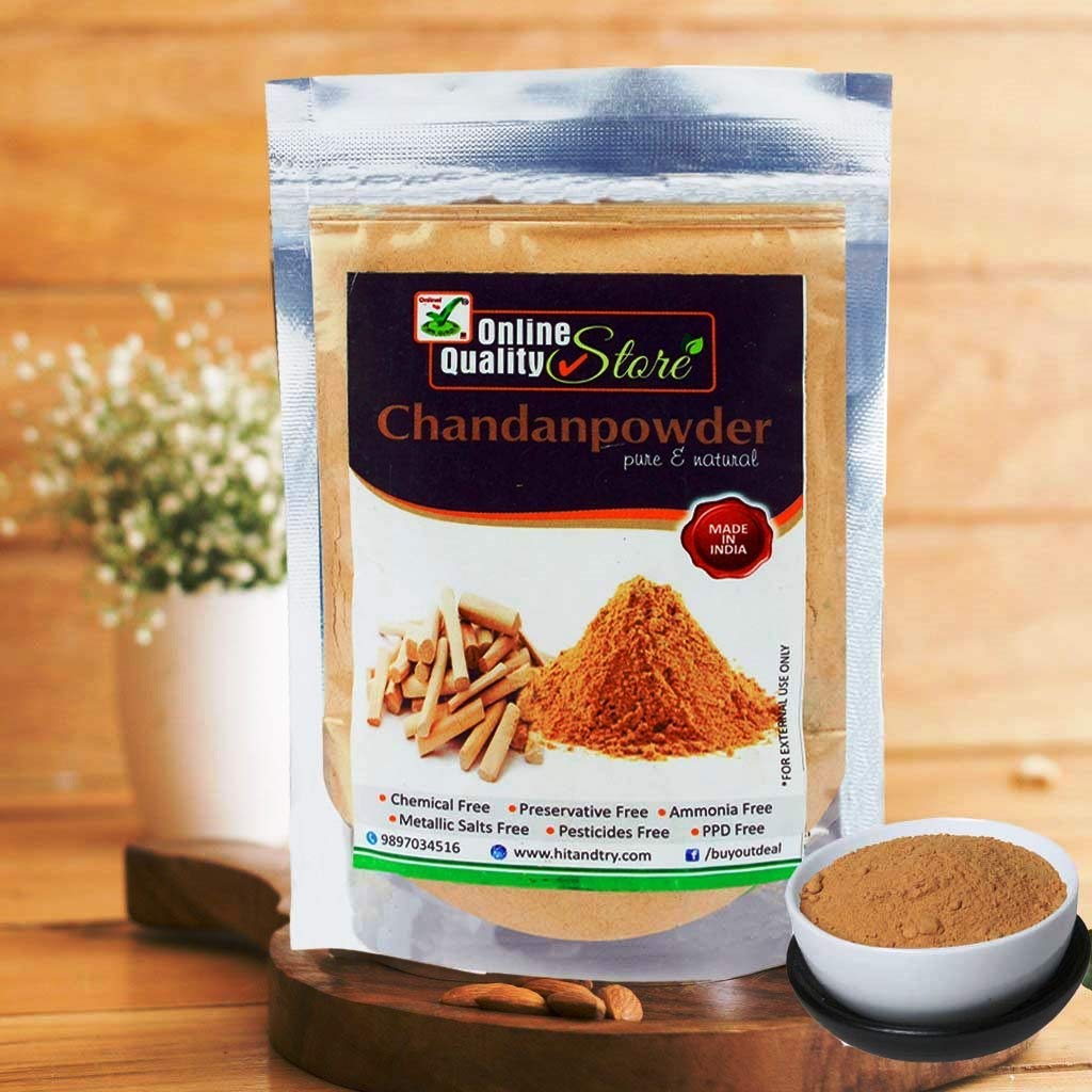 Online Quality Store Sandalwood Powder Pure Organic, for Skin Whitening (200 gm)