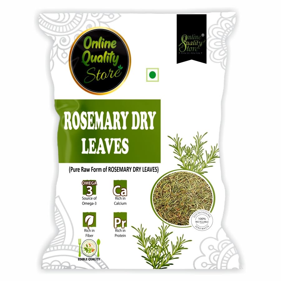 Online Quality Store Rosemary Dry Leaves - 100g |Rosemary Dried Leaf/Rosemary For Foods & Hair/Rosemary Herb Tea | Organic | Natural