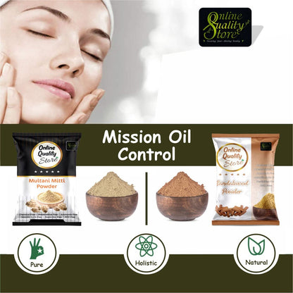 Online Quality Store Sandalwood Powder For Skin (Chandan Powder 100g) + Pure Multani Mitti Powder (150g) |sandalwood powder for face,puja,skin |Bentonite Clay |Fuller's Earth,250g Pack
